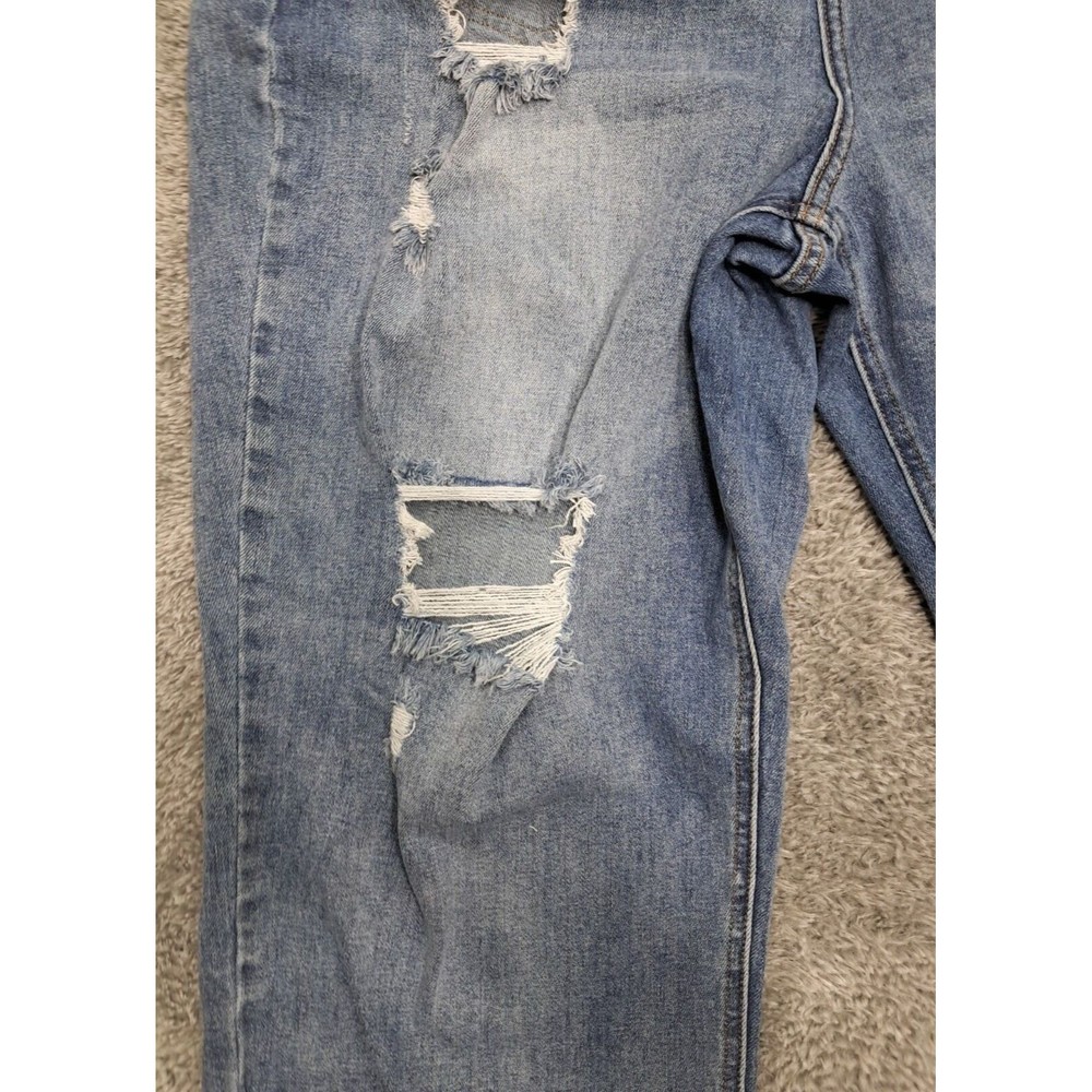 I&M Black Label Jeans Womens Sz 20 Plus I & M Denim Blue Stretch Distressed Pant - Picture 6 of 16